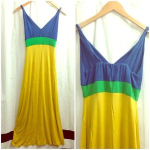 Pretty Color Block Maxi Dress
