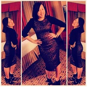 Brown Leopard Tube Midi Dress