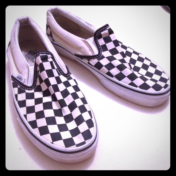 🚨RESERVED🚨C hecker slip on vans