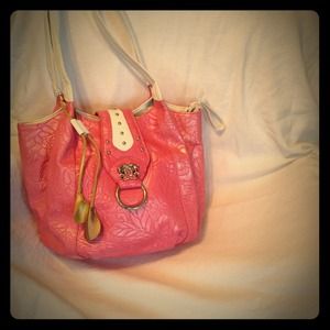 Pink Roses Leather Sharif Handbag