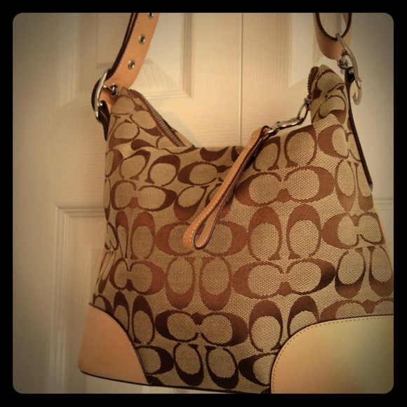 Brown & Tan coach purse
