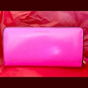 BCBGMAXAZRIA  Astor Double Zip Around wallet Pink