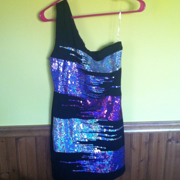 Black sequin dress