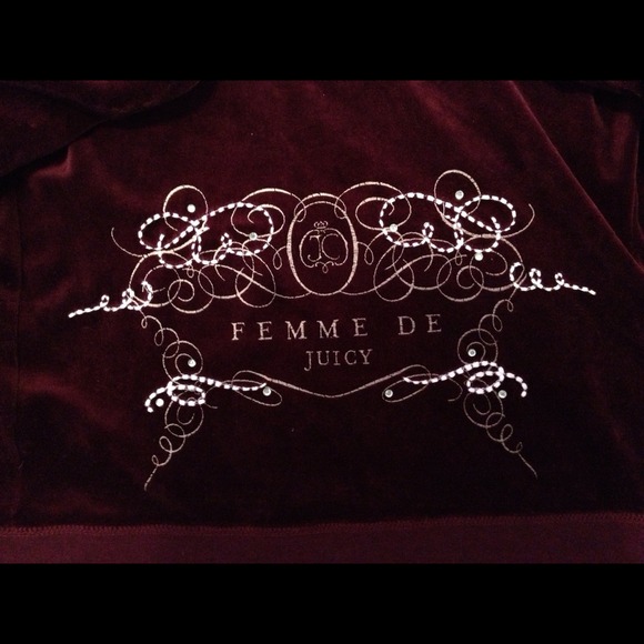 Authentic Maroon Velour Juicy Couture Track Suit