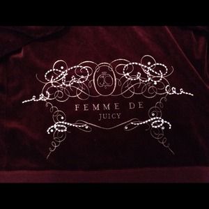 Authentic Maroon Velour Juicy Couture Track Suit