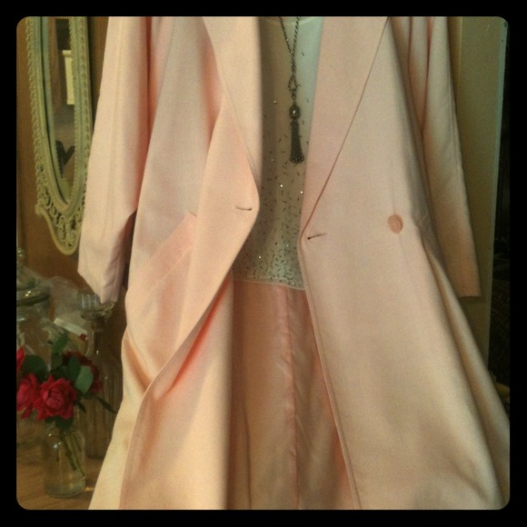 Long light weight soft pink jacket