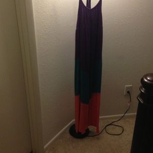 Block colored maxi dress