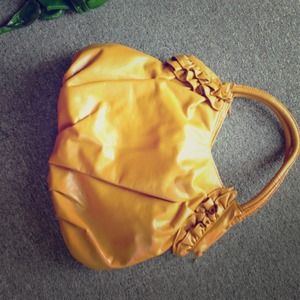 Yellow Soft Patent Leather Purse