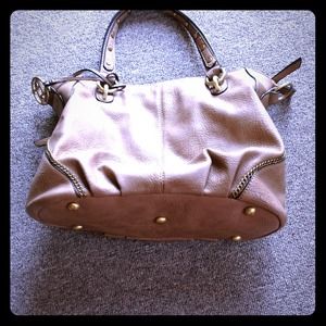 Light Brown Gold Studded Handbag