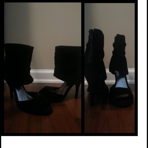 Open toe booties