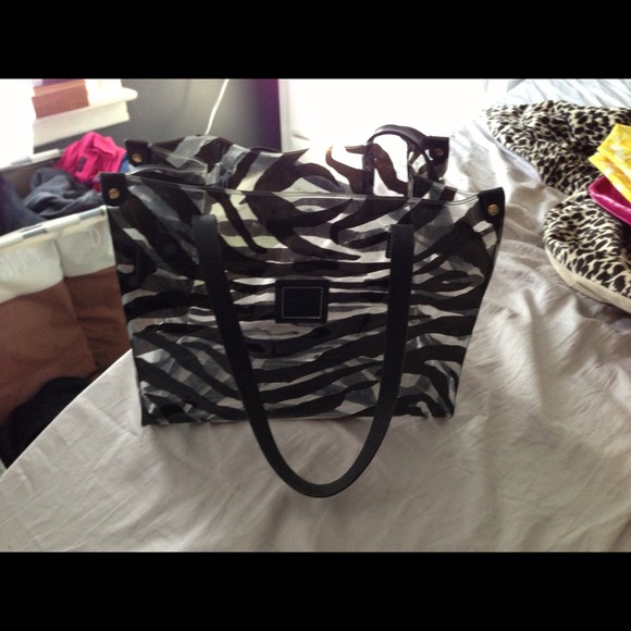 Dooney and Bourke zebra clear bag