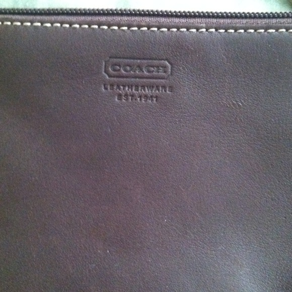 Brown coach wristlet