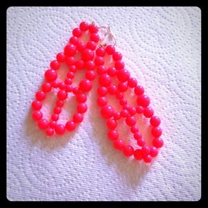 Hot Pink Hippie Earrings