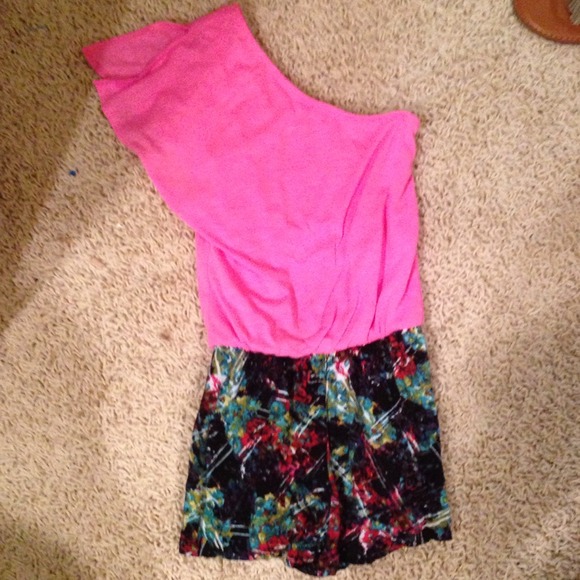 One shoulder romper from Charolette Russe