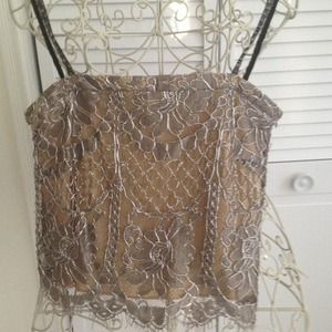 Skirt and spaghetti strap shirt