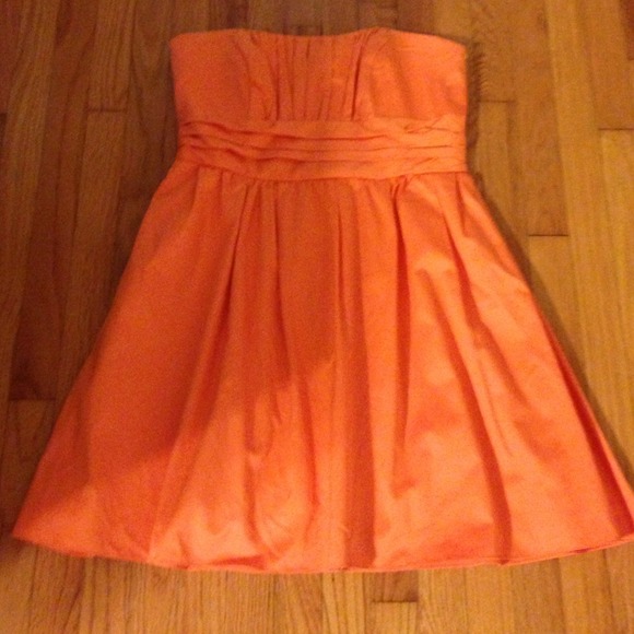 Orange David's Bridal dress!