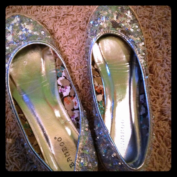 Worn ONCE Bamboo SPARKLE FLATS! NEGOTIABLE