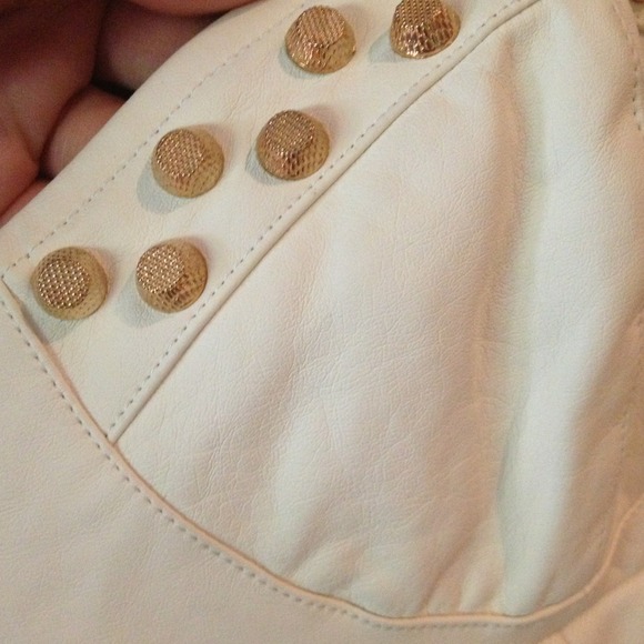 💢SOLD💢 Sexy cream pleather dress 💄 - Picture 3 of 4