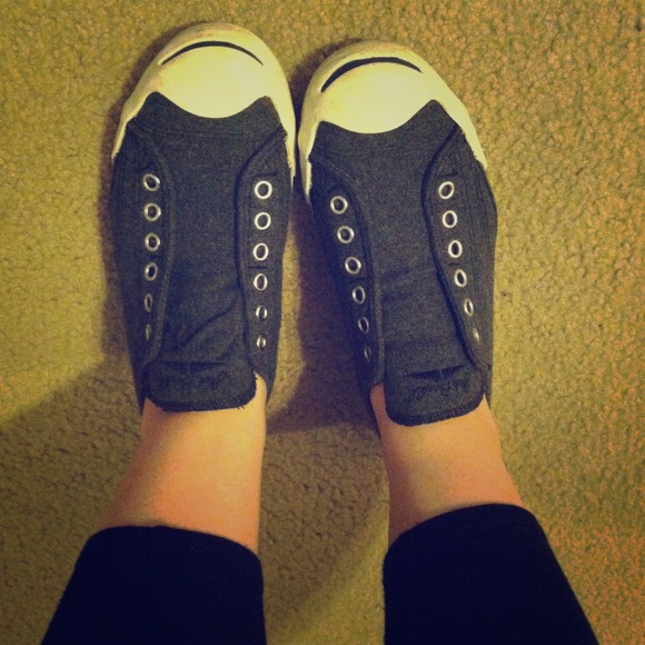 🎀SOLD🎀Charcoal Slip-On Converse