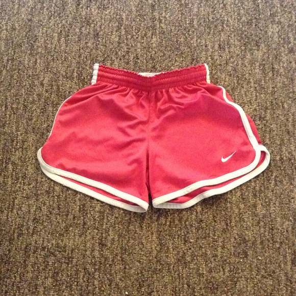Pink Nike athletic shorts
