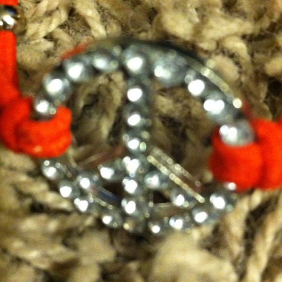 Red Stretchy Peace Bracelt