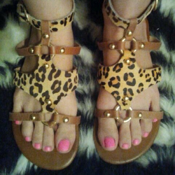 ALDO leopard print sandals sz 5