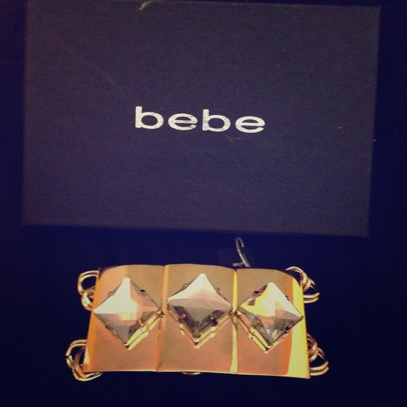 Gold bebe stretch bracelet