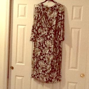 Lauren by Ralph Lauren Navy Jersey Print Dress