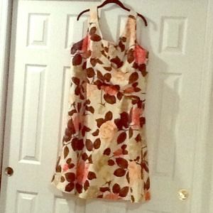 Talbots Gala Roses Print Dress