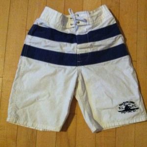 Ralph Lauren swim trunks size 7 boys white/blue