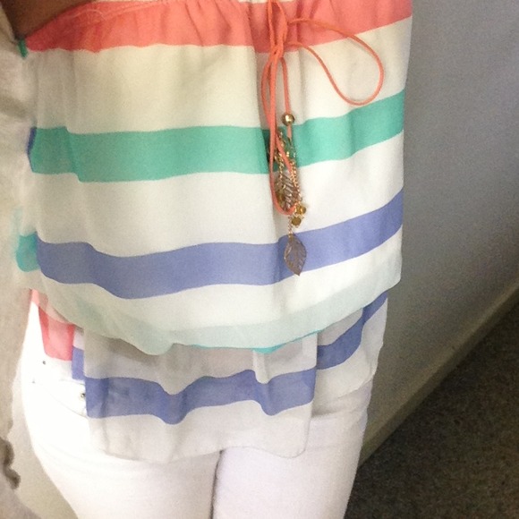 Pastel colored tube top