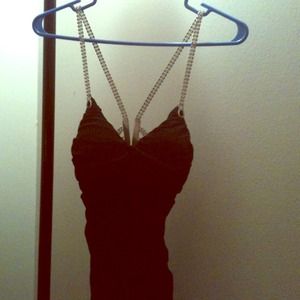 Cache black stone dress