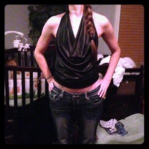 ON HOLD **REDUCED* Backless Silky Top!