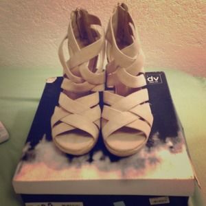 Dolce Vita Natural Suede Wedges