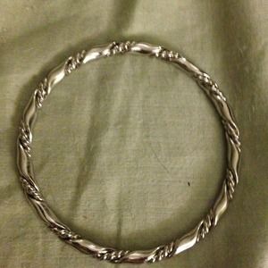Silver braided bracelet