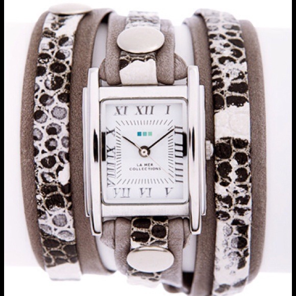 La Mer two tone leather watch