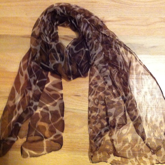 New brown camo scarf, silk