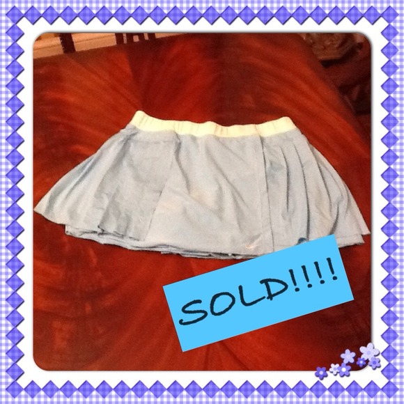 BABY BLUE NIKE FIT DRY TENNIS SKIRT WITH SHORTS