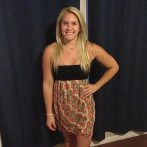 Alice and Olivia Strapless Cross-Front Dress