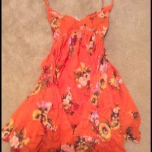 Orange floral sundress