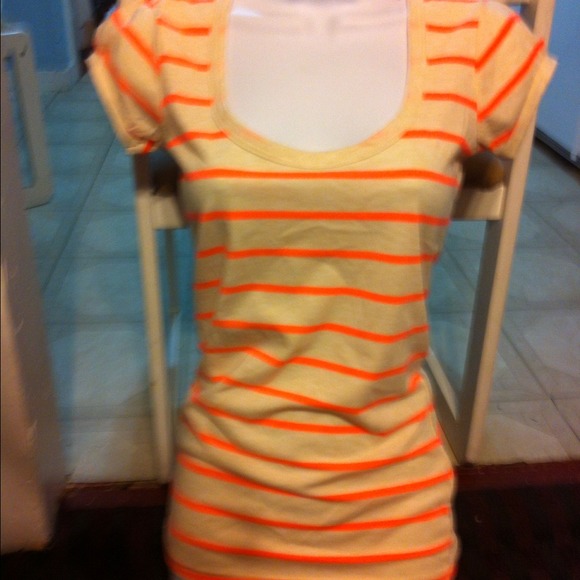 Coral and Beige shirt