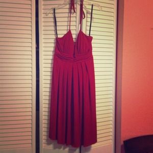 Red Halter Cocktail Dress