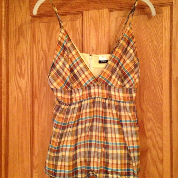 J. Crew plaid tank