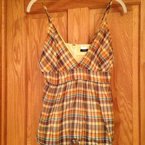 J. Crew plaid tank