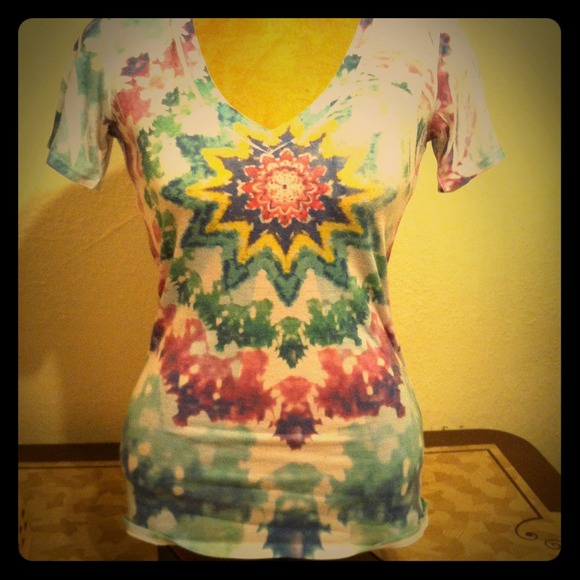 ❗SOLD❗Hippie Boho Tye Dye V-Neck