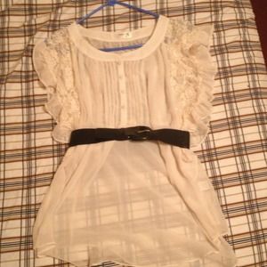 Nude see through tops with lace