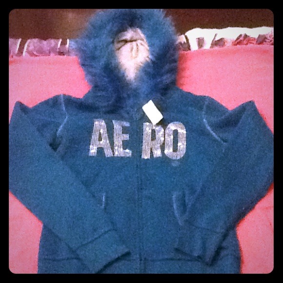 Blue Aeropostale zip up sweatshirt - Picture 1 of 4
