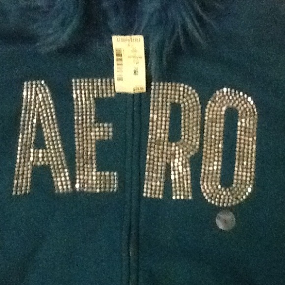 Blue Aeropostale zip up sweatshirt - Picture 3 of 4