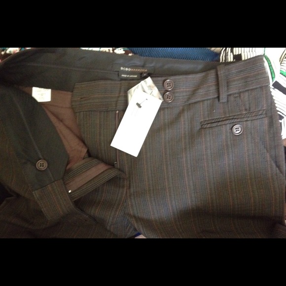 BCBGMaxAzria Pants - BCBG MaxAzria Daria Pant Brown w/ Stripes Size 6/7