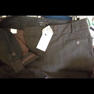 BCBG MaxAzria Daria Pant Brown w/ Stripes Size 6/7